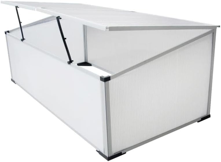 Cold Frame Mini Greenhouse 110x55x41cm | UV-Resistant Polycarbonate & Aluminium