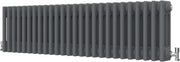 300x1190mm Anthracite 3 Column Cast Iron Style Radiator Central Heating