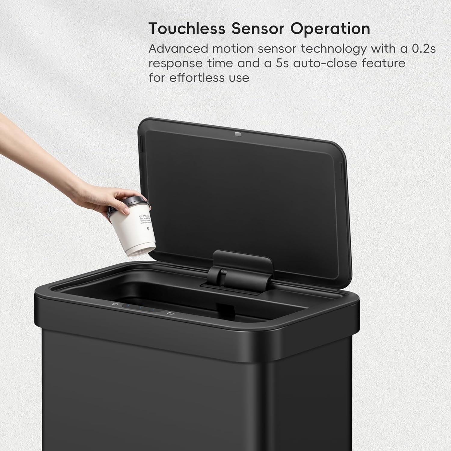 21 Gallon 80L Motion Sensor Kitchen Bin Stainless Steel Soft Close