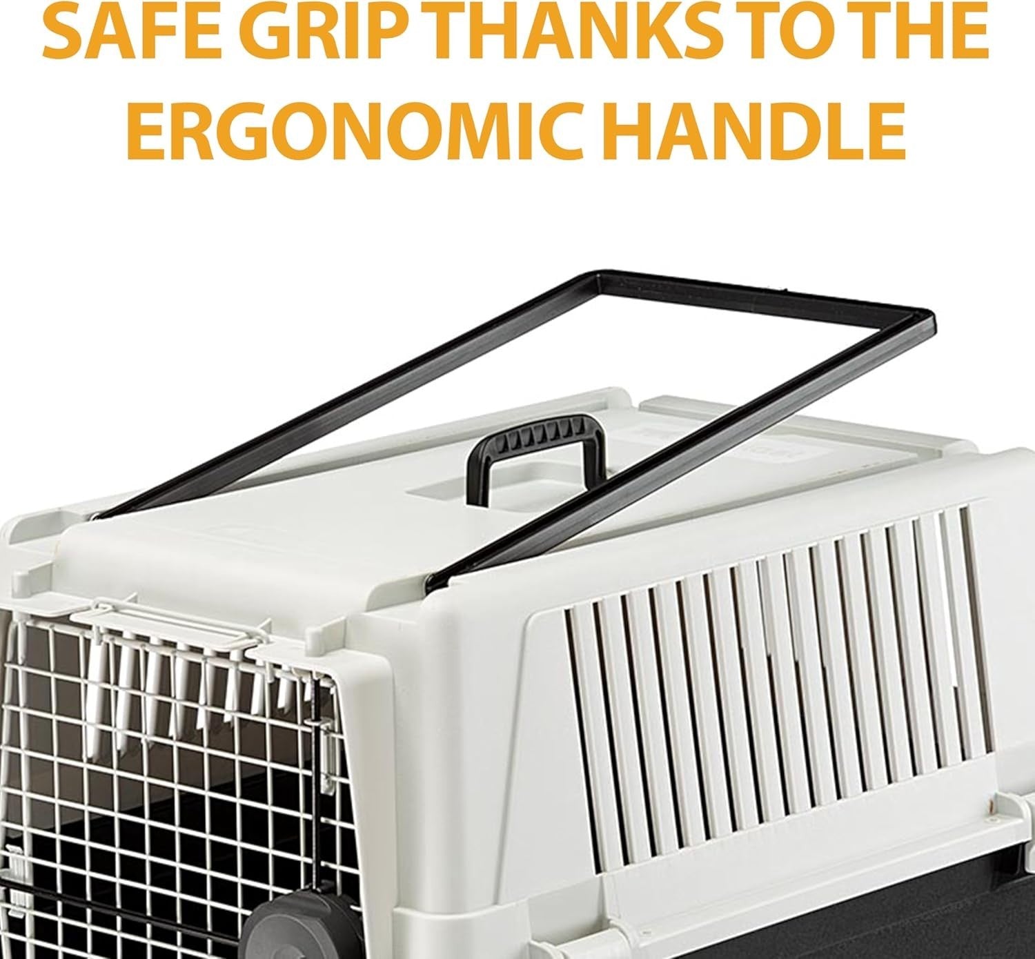 Medium Dog Travel Kennel 68x49x45.5cm Lockable Plastic Crate with Ventilation