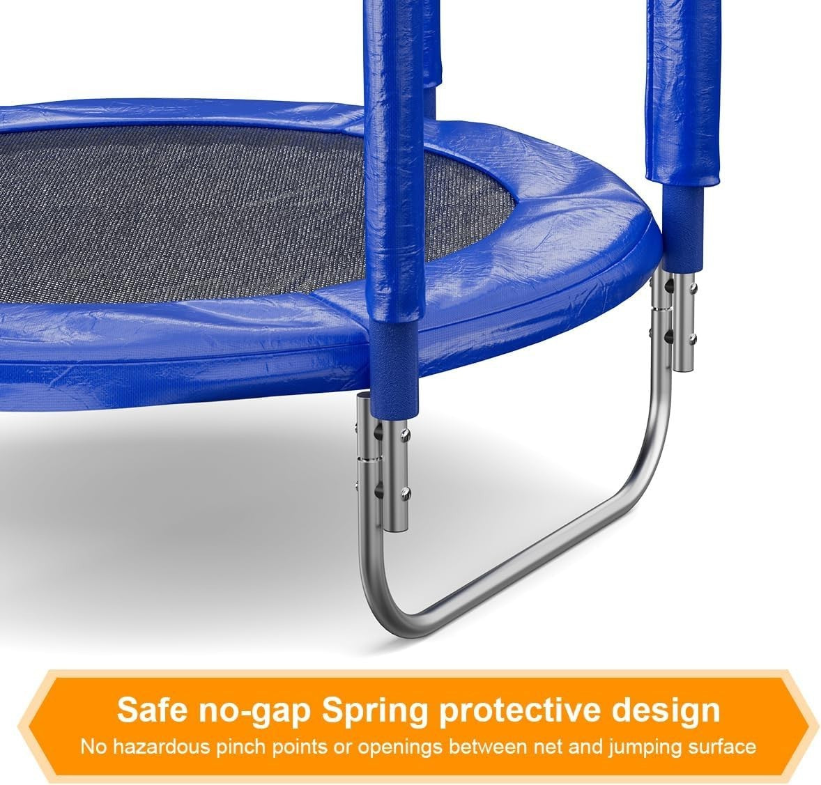 5FT Kids Trampoline with Safety Enclosure Dual Zip Indoor Outdoor Blue