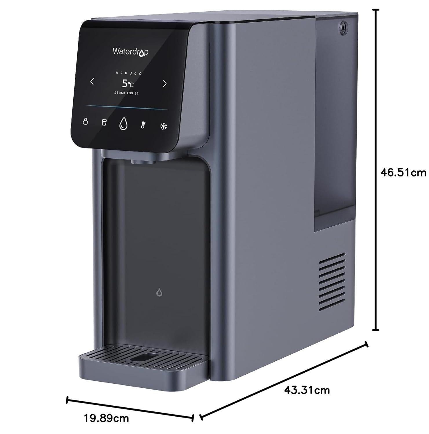 Reverse Osmosis Water Dispenser Hot Cold Countertop Touch Screen