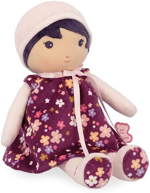 32cm Soft Fabric Baby Doll Floral Dress Plush First Doll Newborn Gift
