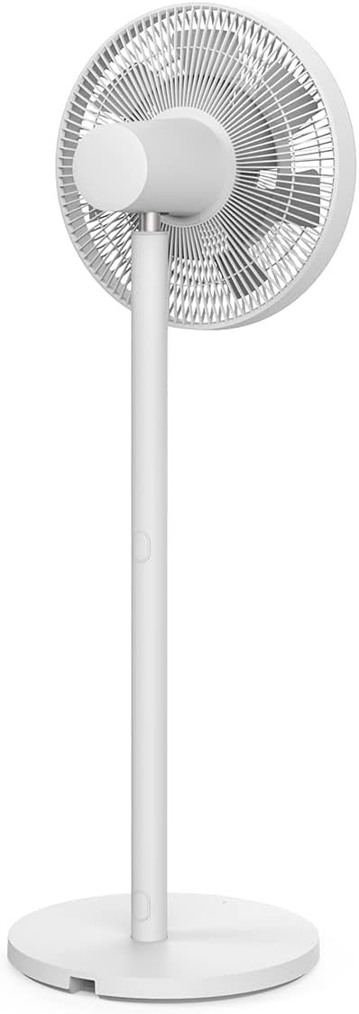Smart Quiet Standing Fan – 5-Blade Rechargeable WiFi App Control Air Circulator