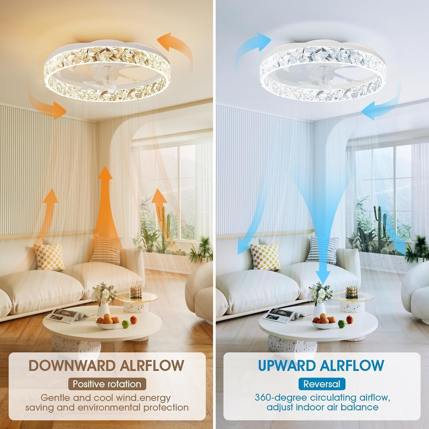 40CM LED Ceiling Fan Light with Remote & App Control
