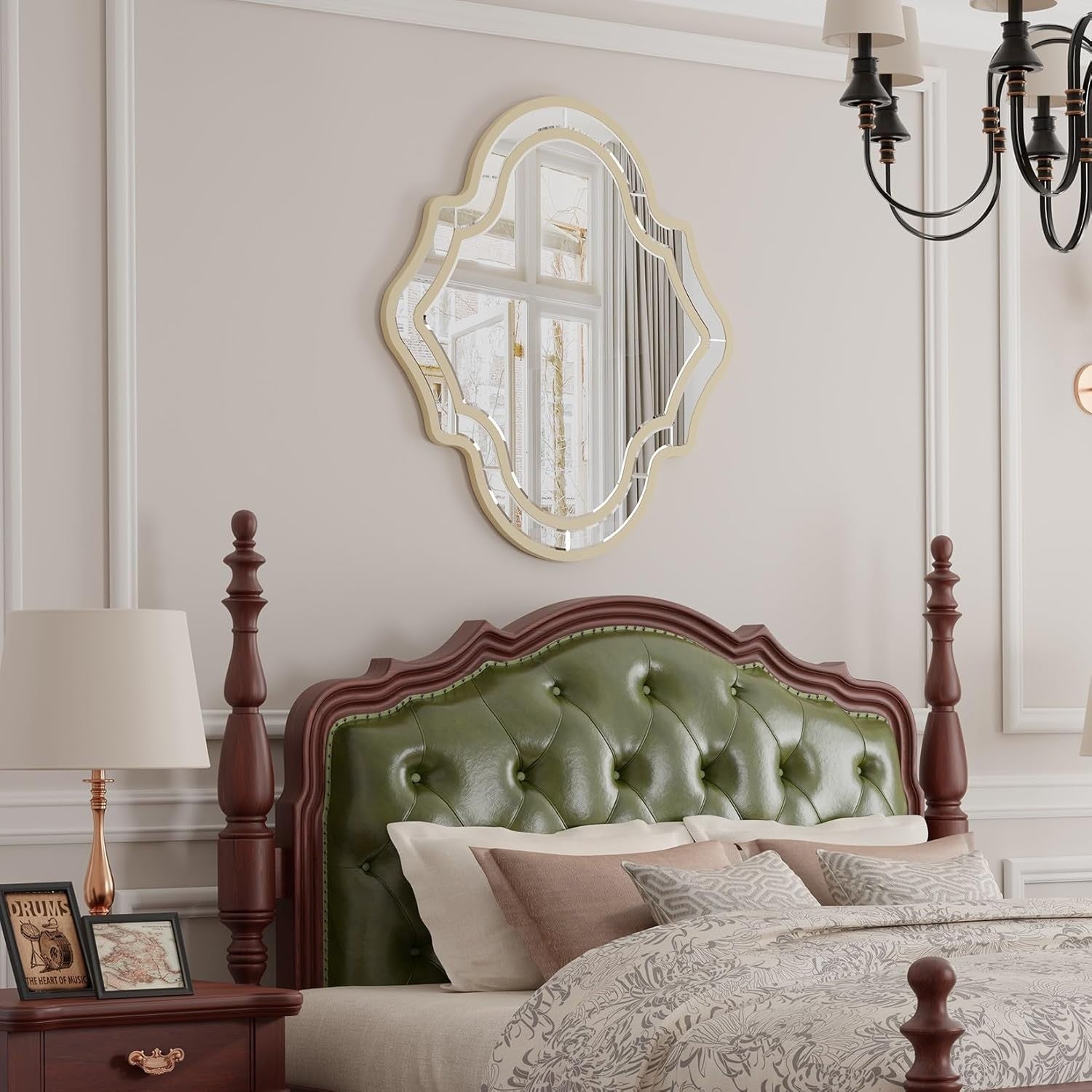 Large Decorative Venetian Wall Mirror 88x80cm Elegant Silver Glass