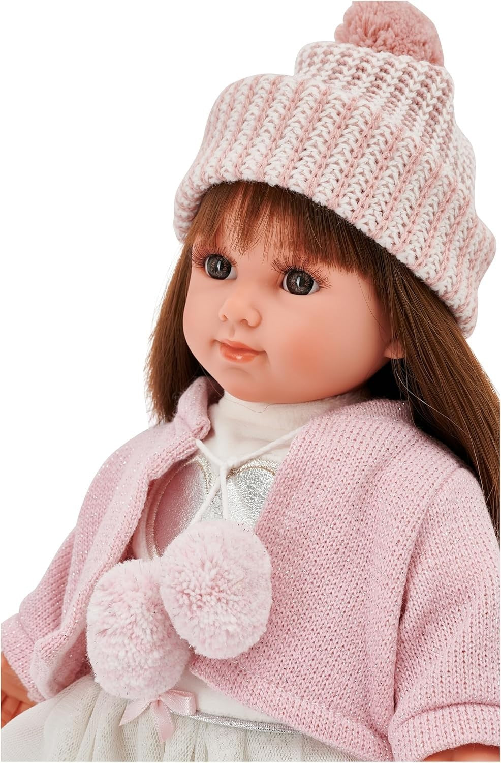 35cm Fashion Doll Soft Body Brunette Hair Brown Eyes Gift Box