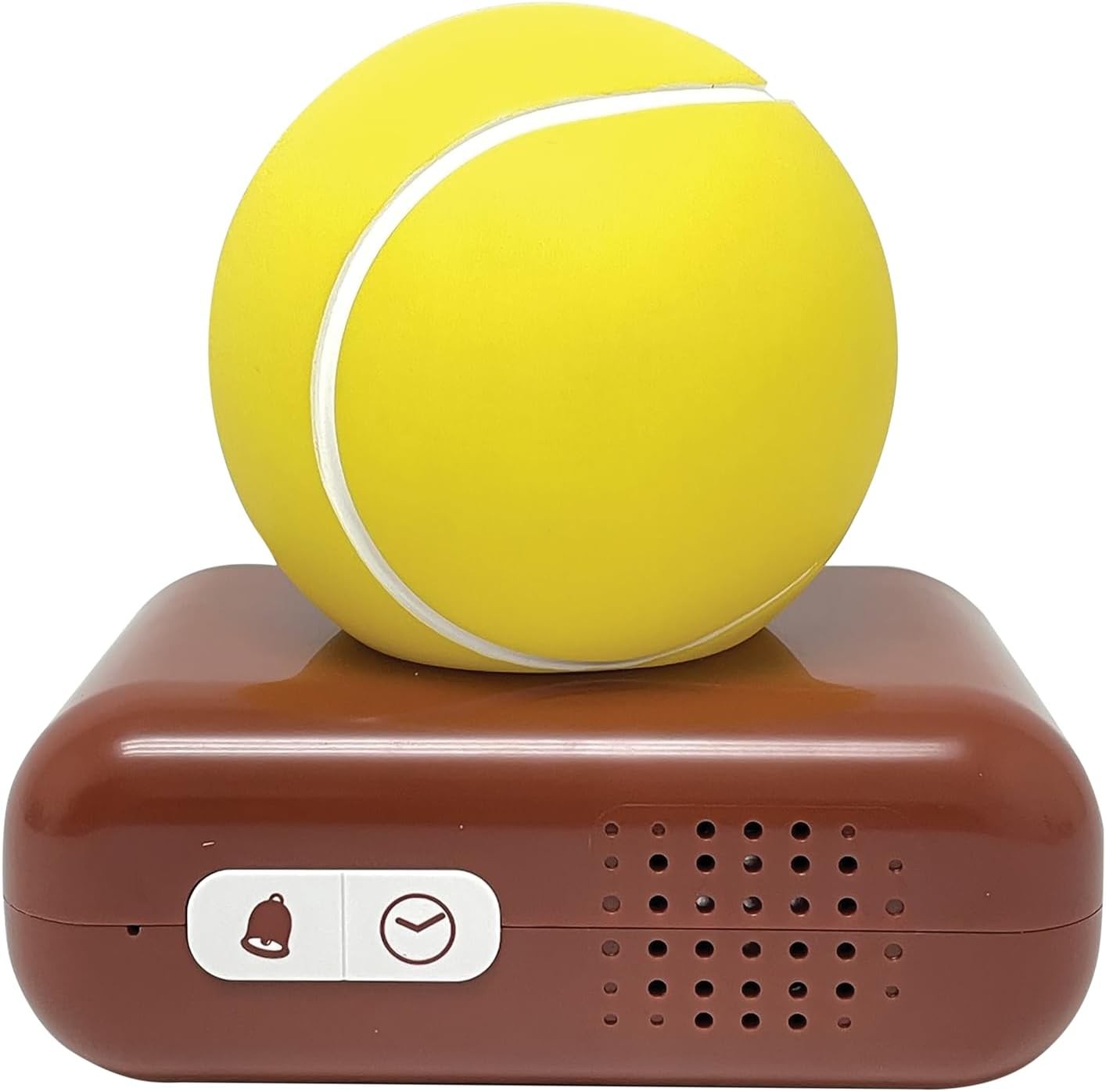 Kids Tennis Ball Alarm Clock Yellow Night Light LCD Snooze Sounds