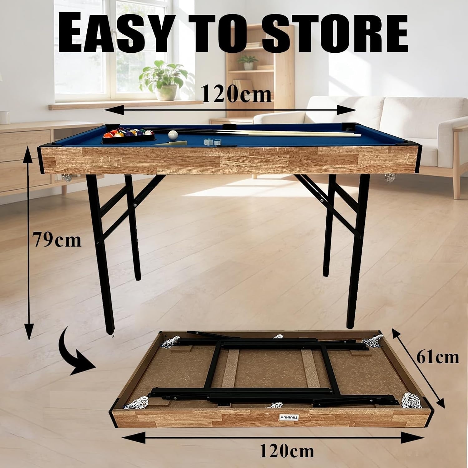 6 in 1 Folding Game Table Pool Hockey Tennis Bowling Family Arcade