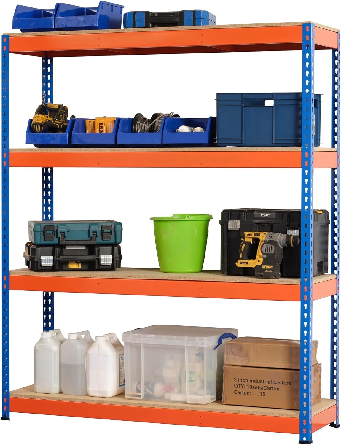 Heavy Duty 4-Tier Garage Shelf 400KG per Shelf 180x150x60cm Metal