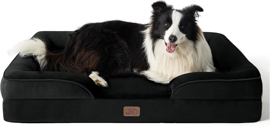 Large Orthopedic Dog Bed 89x63cm Waterproof Black
