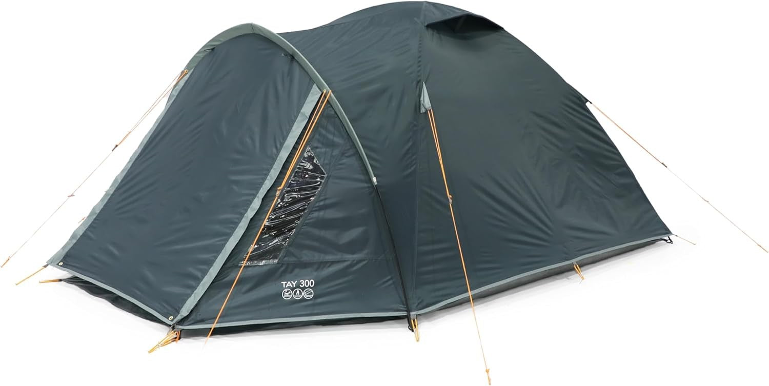 3 Person Dome Camping Tent 3000mm Waterproof Porch Dark Bedroom