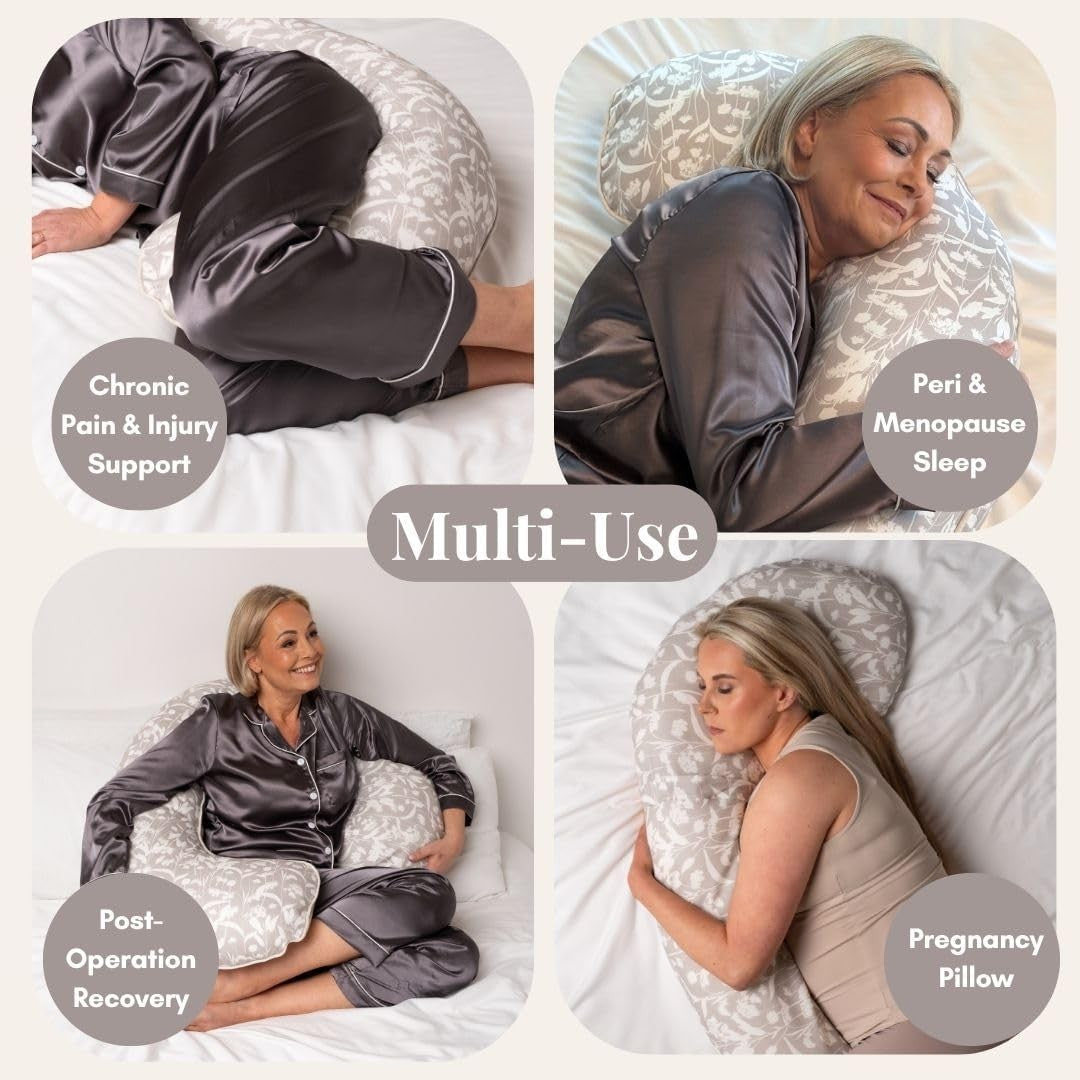 Cooling C-Shape Body Pillow Pregnancy Back Pain Relief Side Sleeper