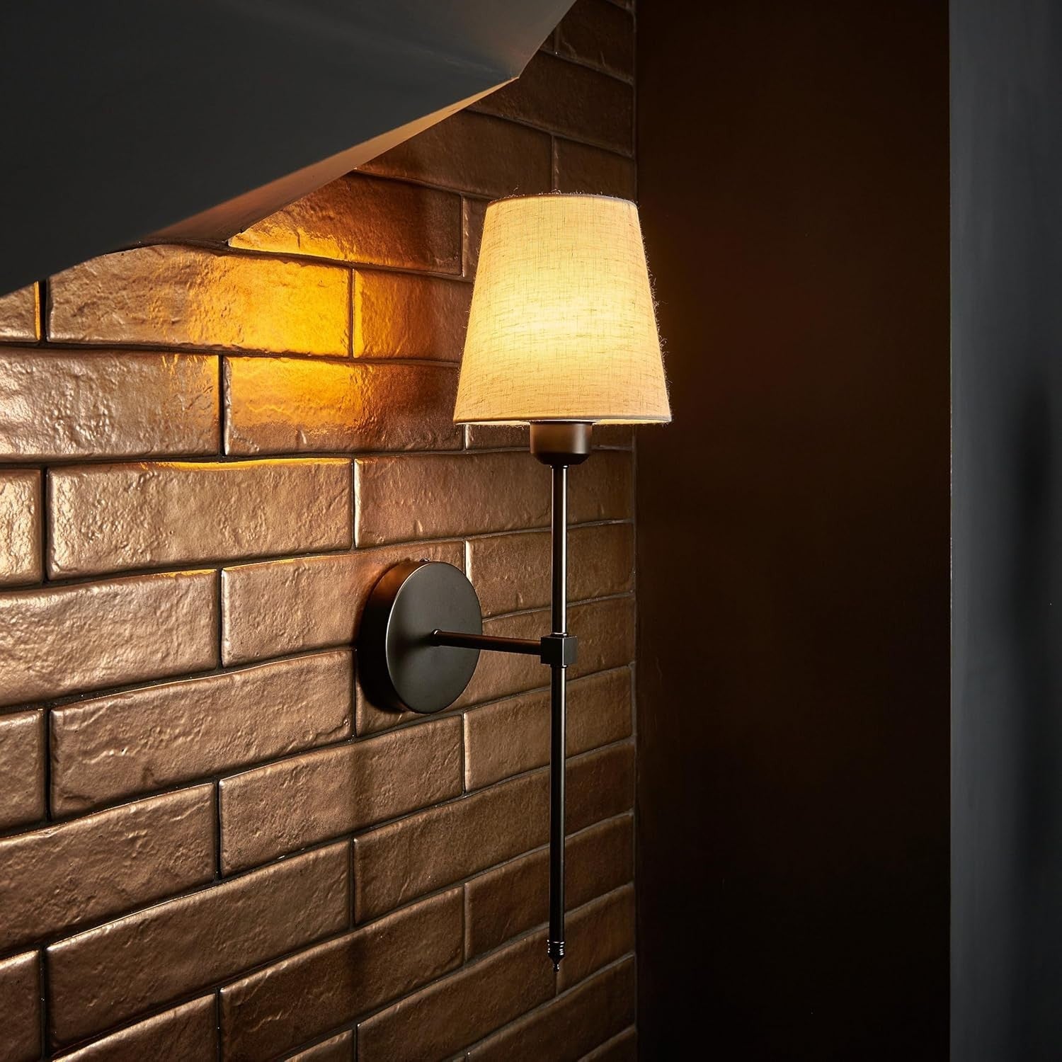 Wireless Rechargeable LED Wall Light, Dimmable, Remote, 2-Pack, 4-Light Sources