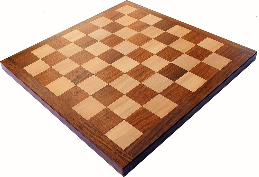 16" Wooden Chess Board | 16×16 Rosewood Board Only | Premium Hand-Carved