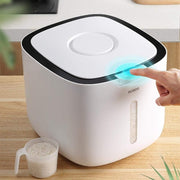 10KG Rice Storage Box Airtight Dispenser Nordic Style Clear Window