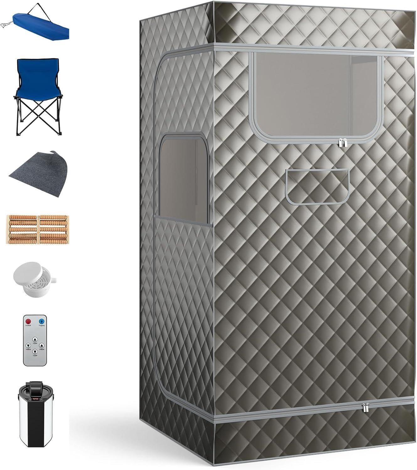 Portable Steam Sauna Tent w/ 3L Steamer & Remote – Full Body Home Detox Spa