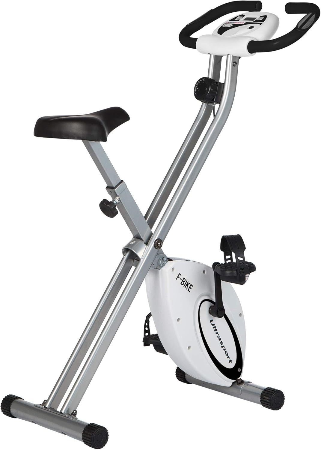 Ultrasport Folding Exercise Bike Quiet Magnetic X-Bike w/ LCD & Pulse Sensors