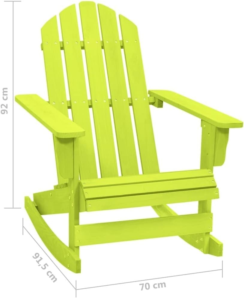 Outdoor Solid Wood Garden Rocking Chair, Weatherproof, Ergonomic Patio Seat