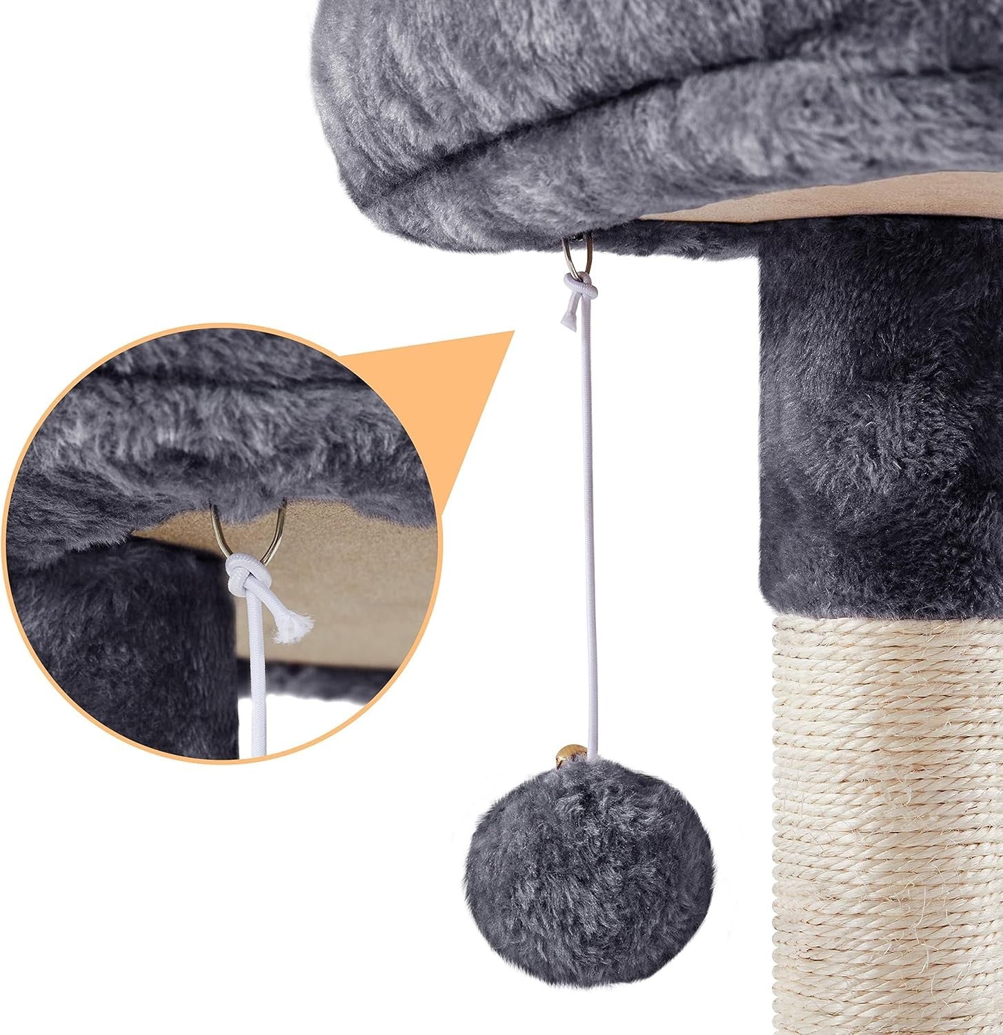 Compact Cat Tree Tower 84cm Multi Level Condo Scratcher Play House
