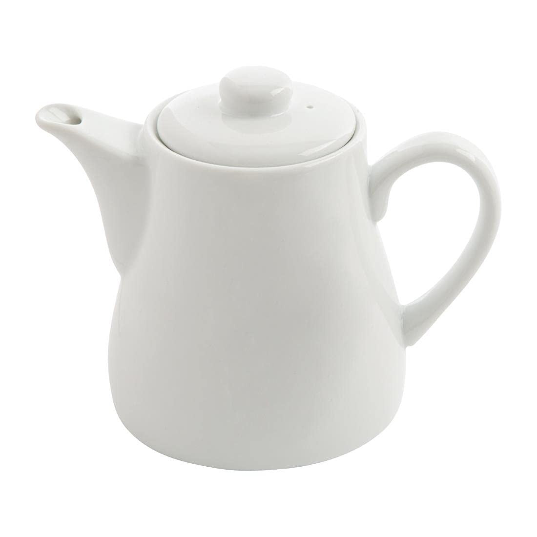 Porcelain Teapots Set of 4 483ml White Stackable Hotel Catering Tea Pot
