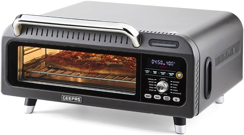 15-in-1 Air Fryer Oven 18L Digital Pizza Bake Grill 400°C 2000W Grey
