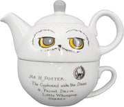 Tea for One Teapot & Cup Set Owl Design Stoneware Tea Service Gift