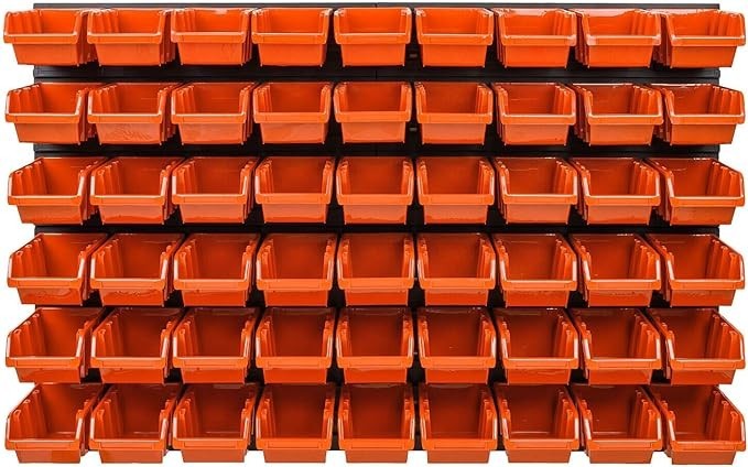 Garage Peg Board Wall Storage Bins Workshop Tool Organizer Rack
