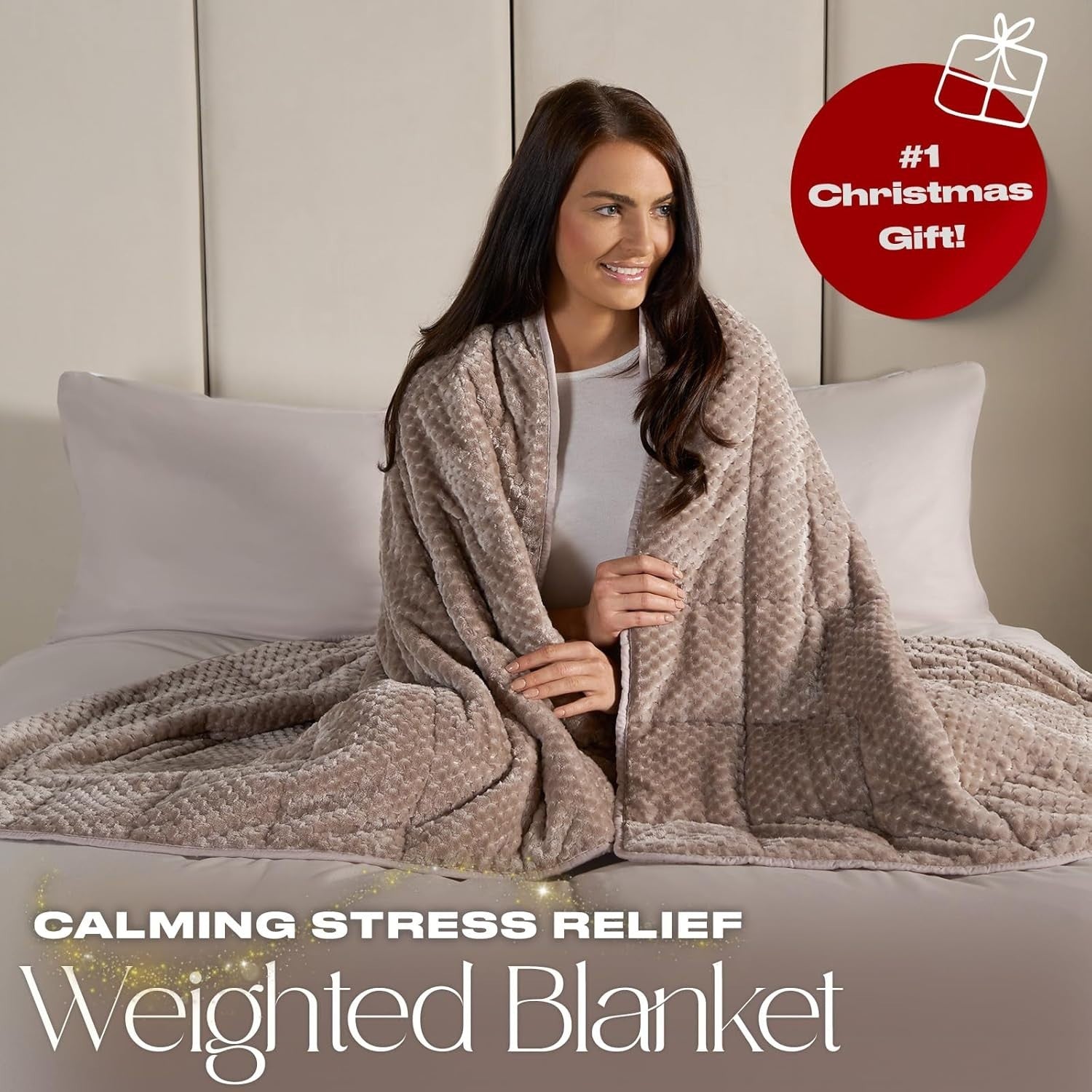 8kg Weighted Blanket 150x200cm Mink Waffle Fleece Double Bed Sleep Therapy