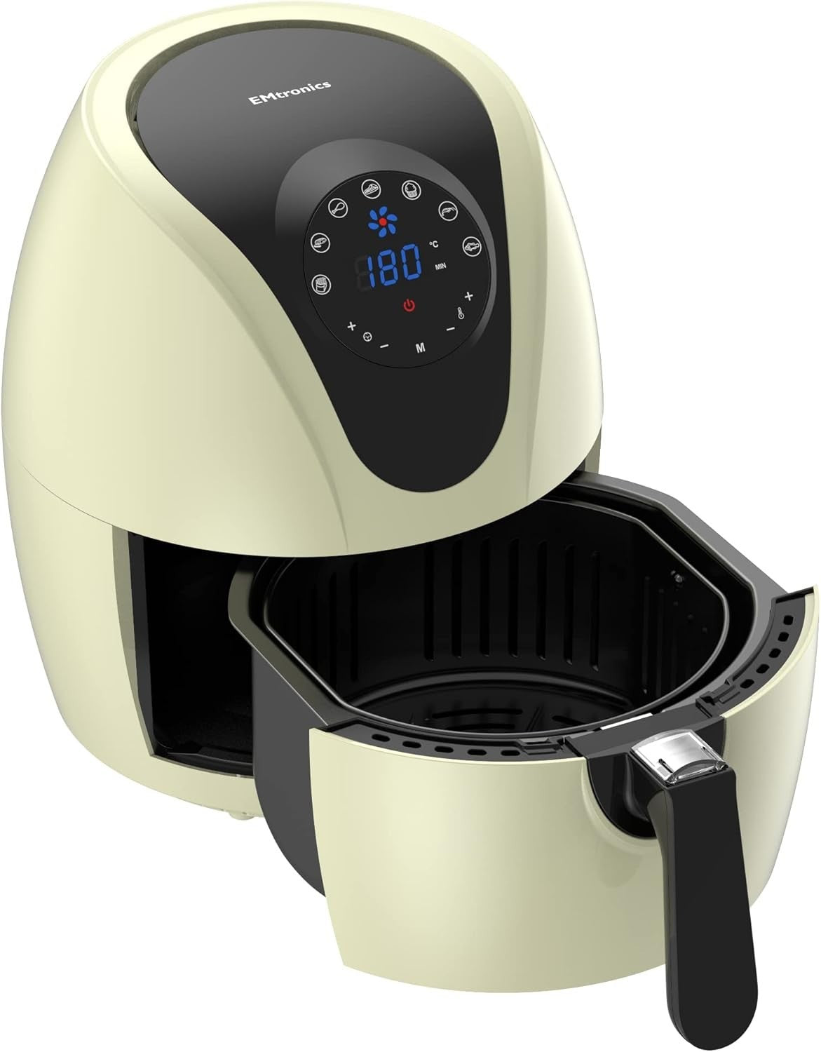 Cream Air Fryer Set 12L Digital Oven + 4.5L Drawer Low Fat Cooker