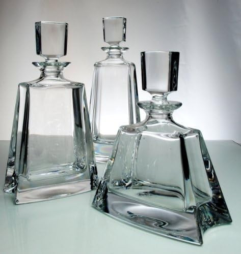 Crystal Spirit Decanter 500ml Rectangular Handmade Glass Modern Bar Bottle