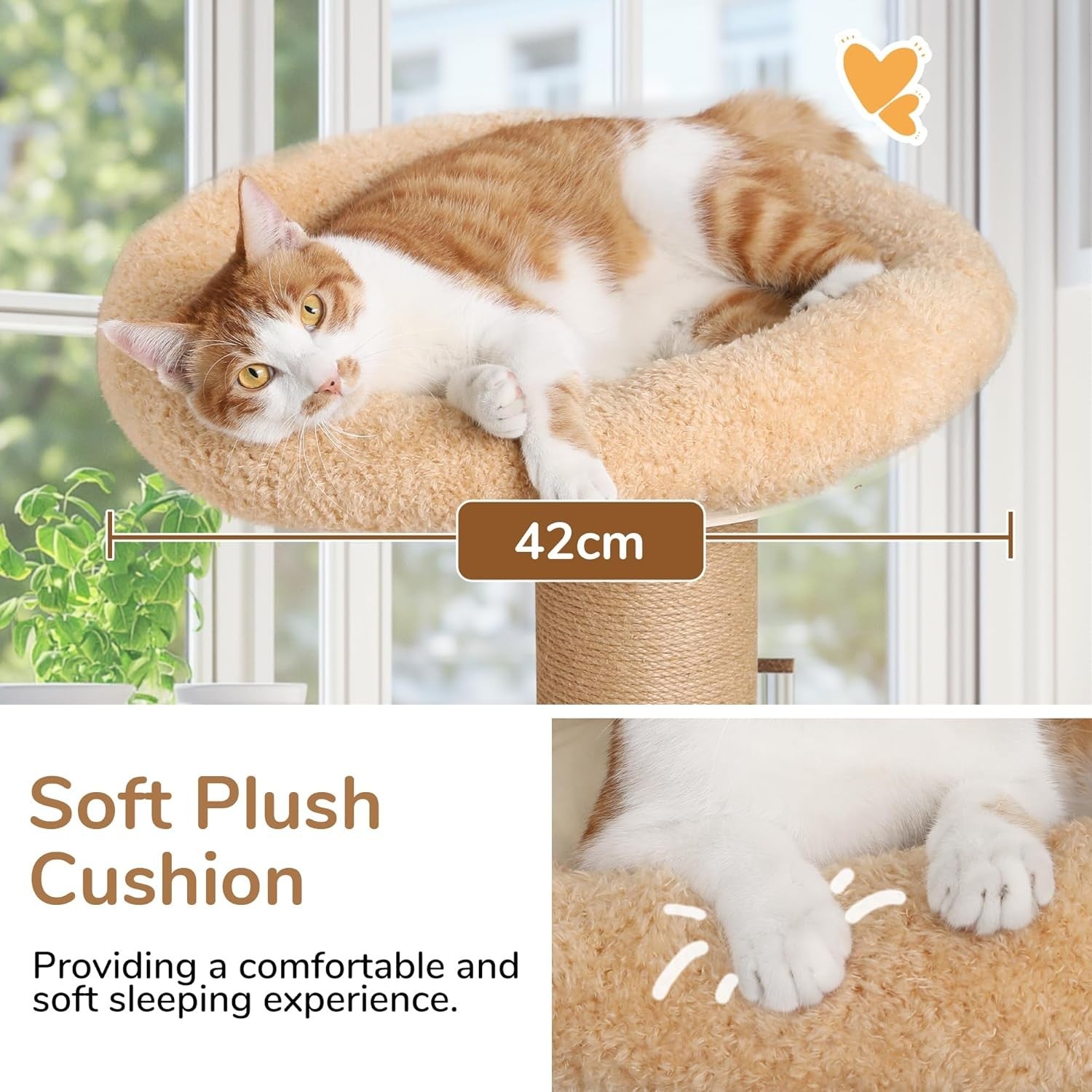 5 Level Cat Scratching Post Tower Plush Bed Window Climbing Tree Indoor