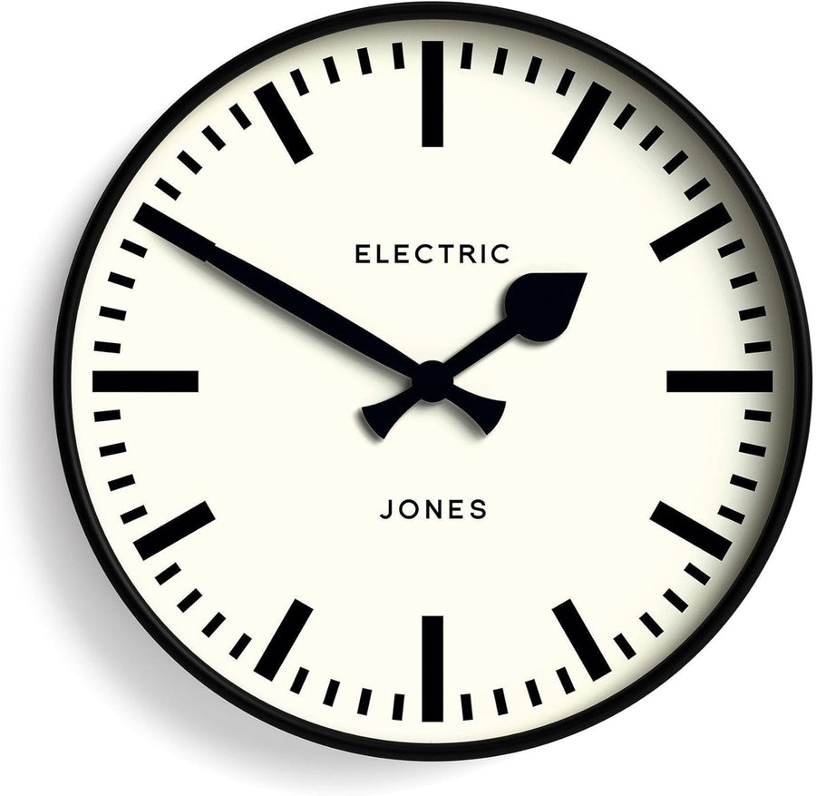 30cm Modern Wall Clock Silent Quartz Station Style Round Clock Home Office