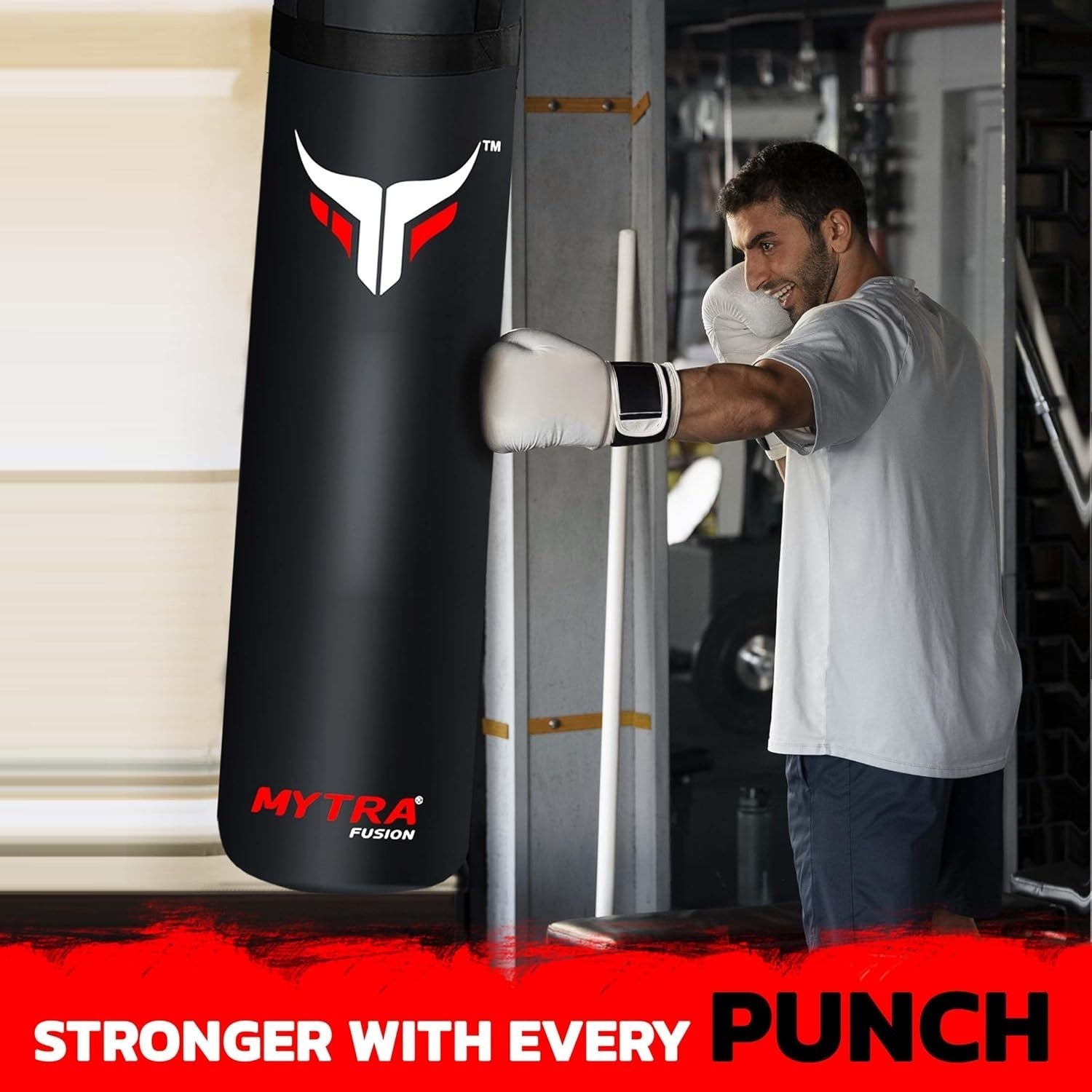 4FT Hanging Punching Bag Unfilled Boxing MMA Kickboxing Training Bag