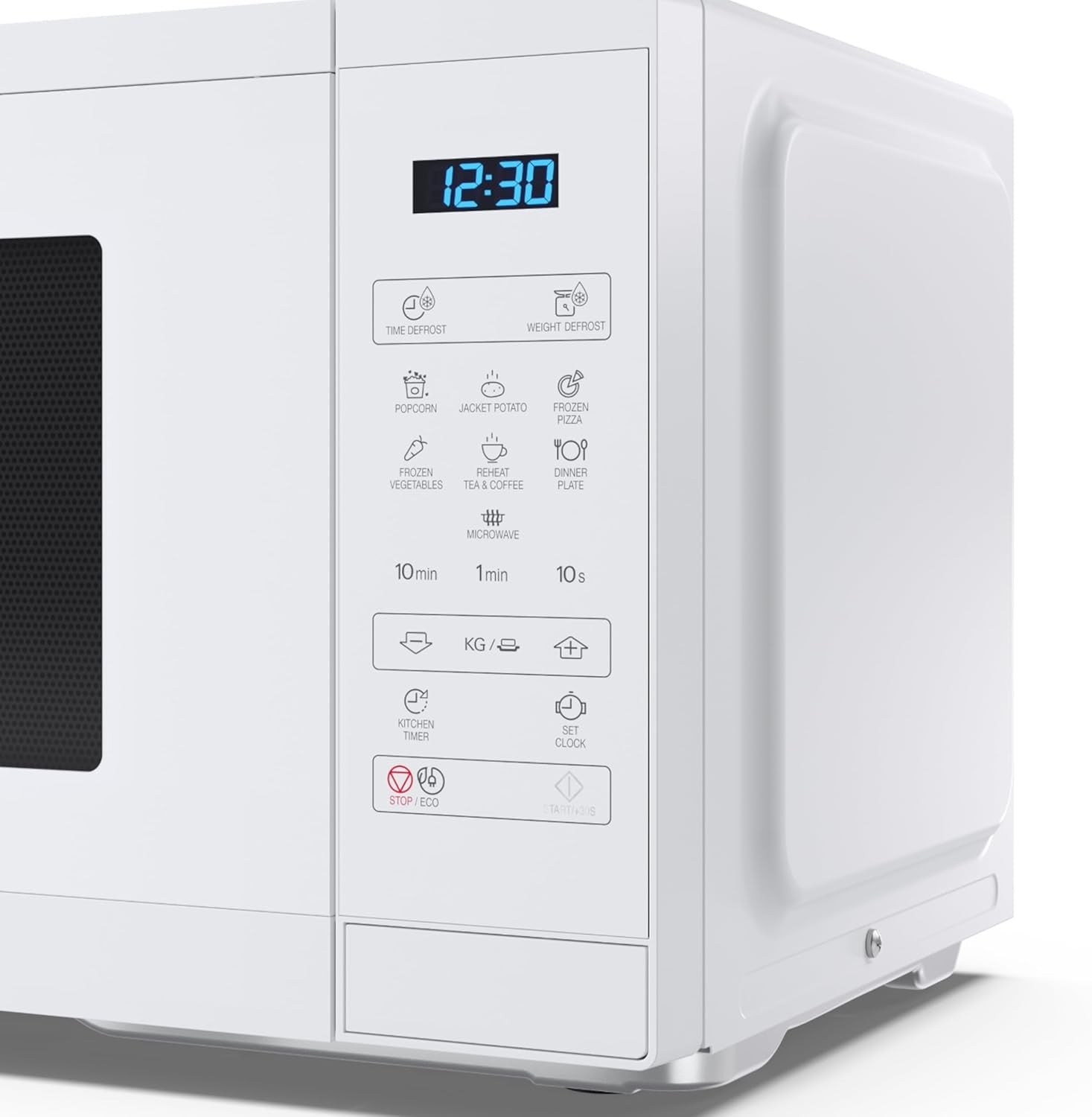 900W Solo Microwave Oven – 25L Digital, Crystal White, Touch Control