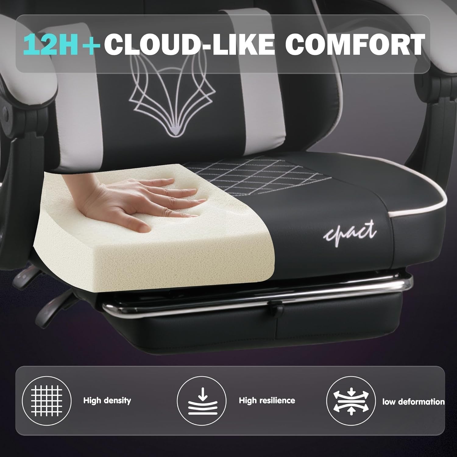 Ergonomic Gaming Chair Reclining PU Leather 150kg Desk Chair