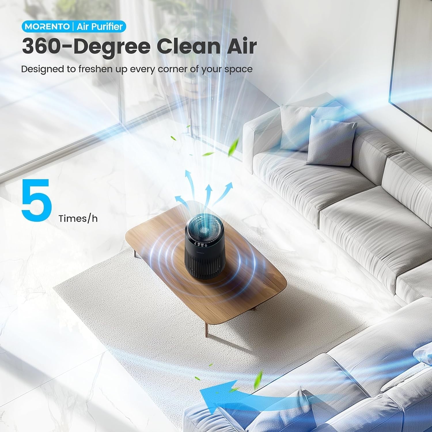 2 Pack HEPA Air Purifier Bedroom Sleep Mode 22dB Pet Smoke Odor