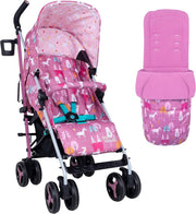 Ultra Light Umbrella Pushchair 25kg Load, Footmuff, One-Hand Fold