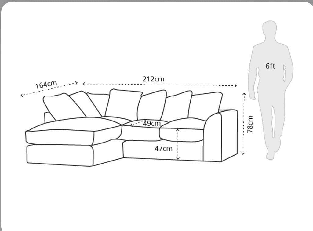Brown Beige Fabric Corner Sofa | Left Hand Facing | 3+2 Seater | UK Made