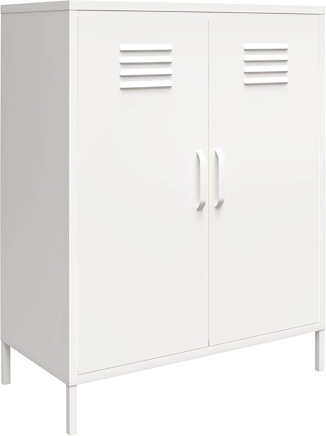 Metal Storage Cabinet 2 Doors 3 Shelves Scratch Resistant 80x40x102cm