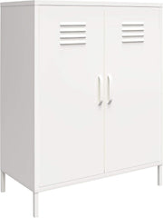 Metal Storage Cabinet 2 Doors 3 Shelves Scratch Resistant 80x40x102cm