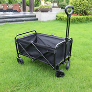 Black 100L Folding Festival Trolley Heavy Duty Camping Beach Wagon 330lbs