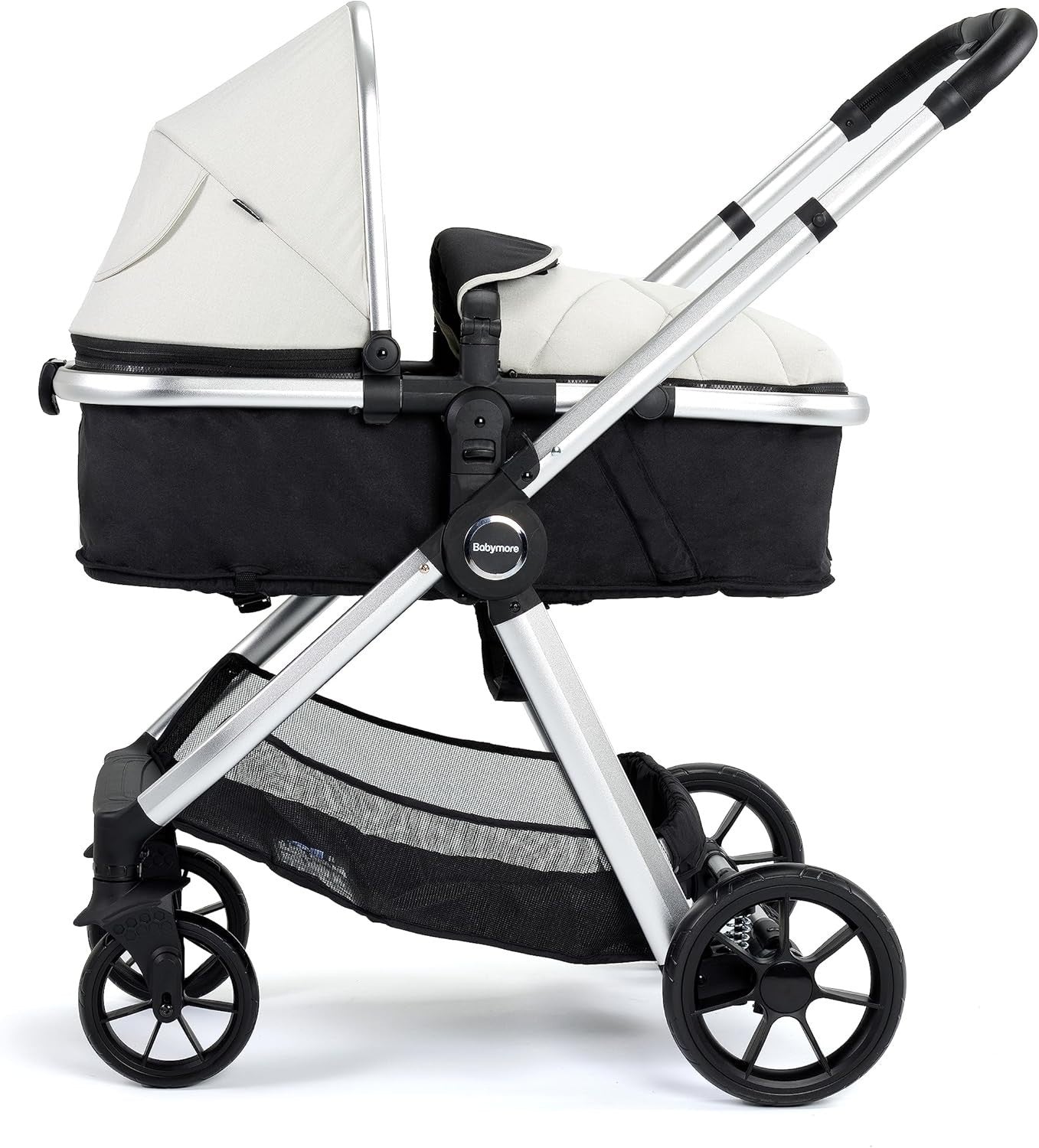 Silver 3in1 Baby Pram Travel System Pushchair i-Size Car Seat