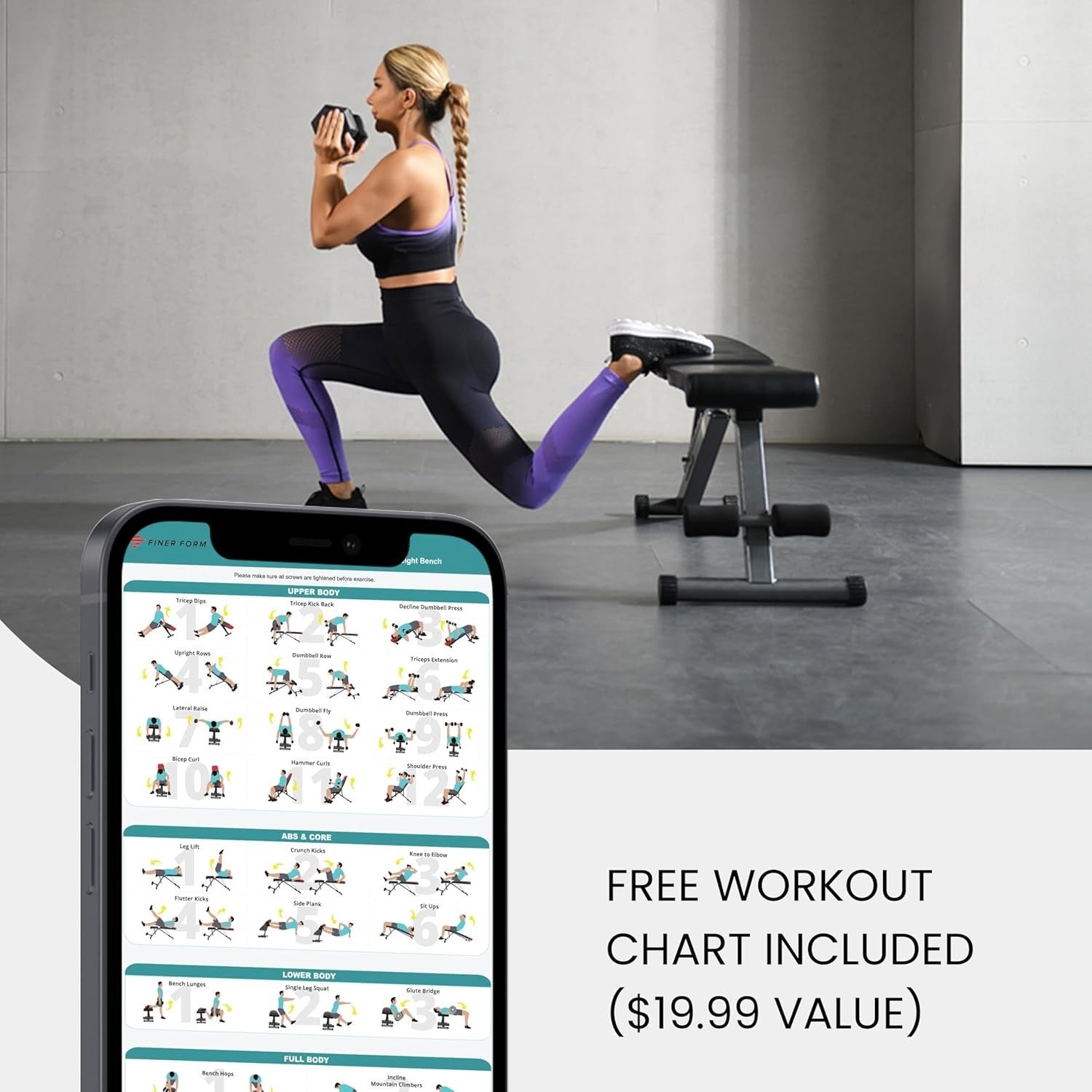 5-in-1 Adjustable Foldable Weight Bench 800lb Full Body Home Gym