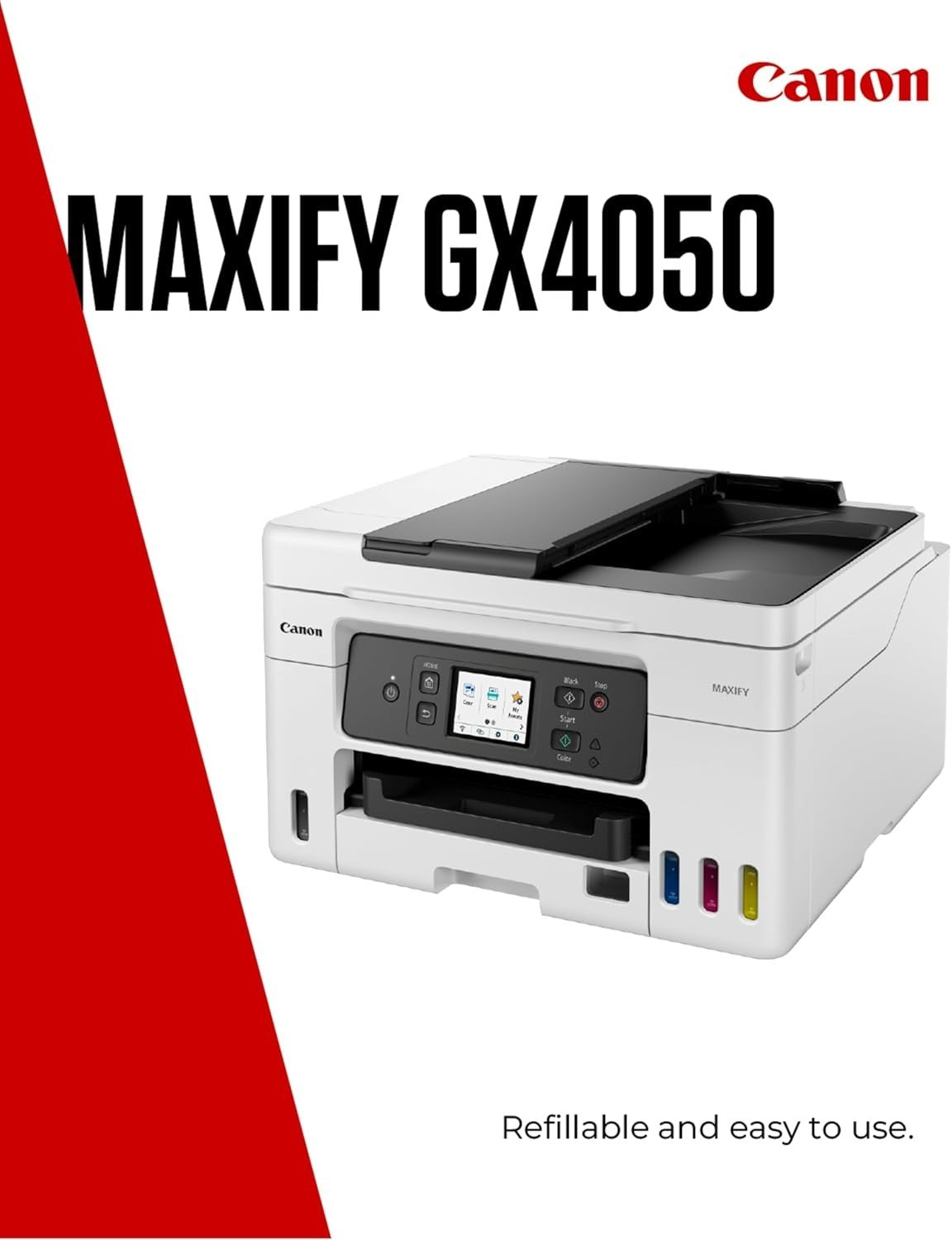 A4 Colour All-in-One MegaTank Printer Wireless Fax Copier Scanner GX4050