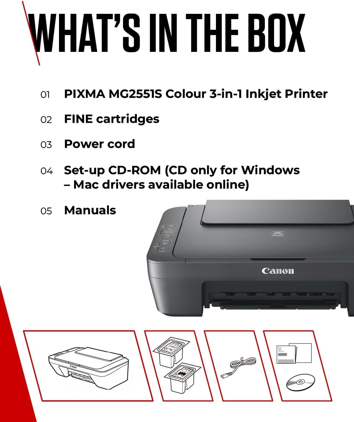 USB Colour Inkjet All-in-One Printer A4 Auto Power On