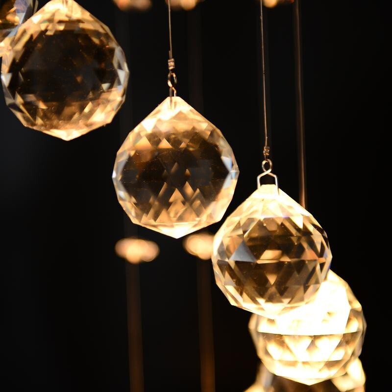 Modern Spiral Crystal Chandelier Pendant Light GU10 Ceiling Lamp 120cm Chrome