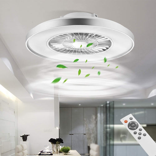 60CM LED Ceiling Light with Fan, 24 Wind Speeds, Dimmable 3000-5500K