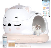 XL Self Cleaning Cat Litter Box APP Control 80L Odor Control Quiet