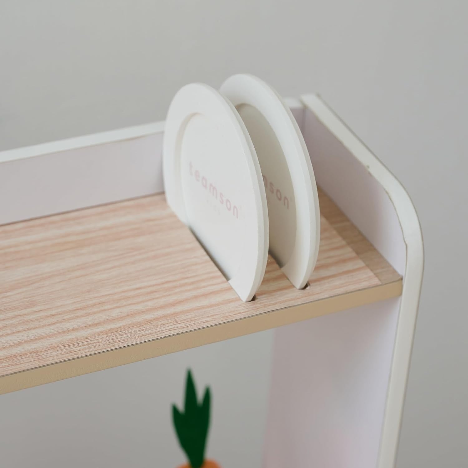 Wooden Kids Play Kitchen White Mini Garden Washing Machine Toy Set